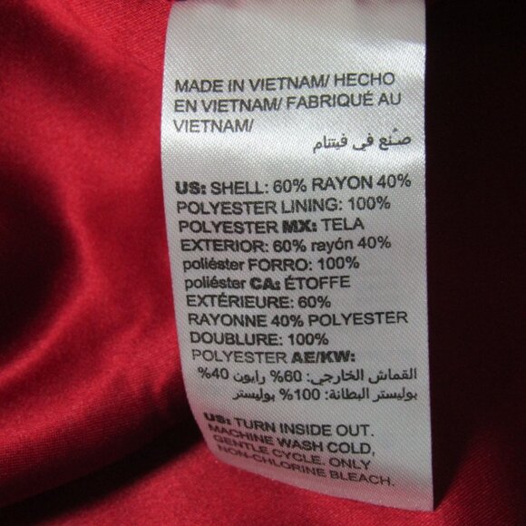 Chicos Red Metallic Tapestry Brocade Topper Coat Womens M 1 Regal Whimsygoth - Picture 8 of 9